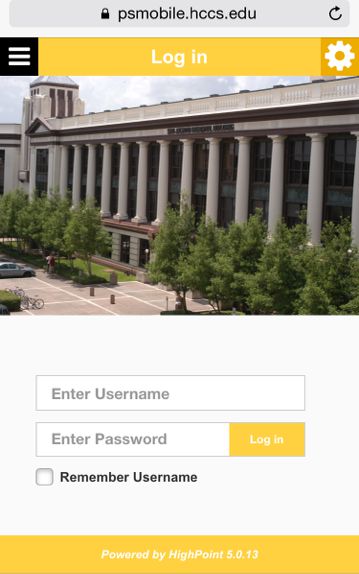 PSmobile login page